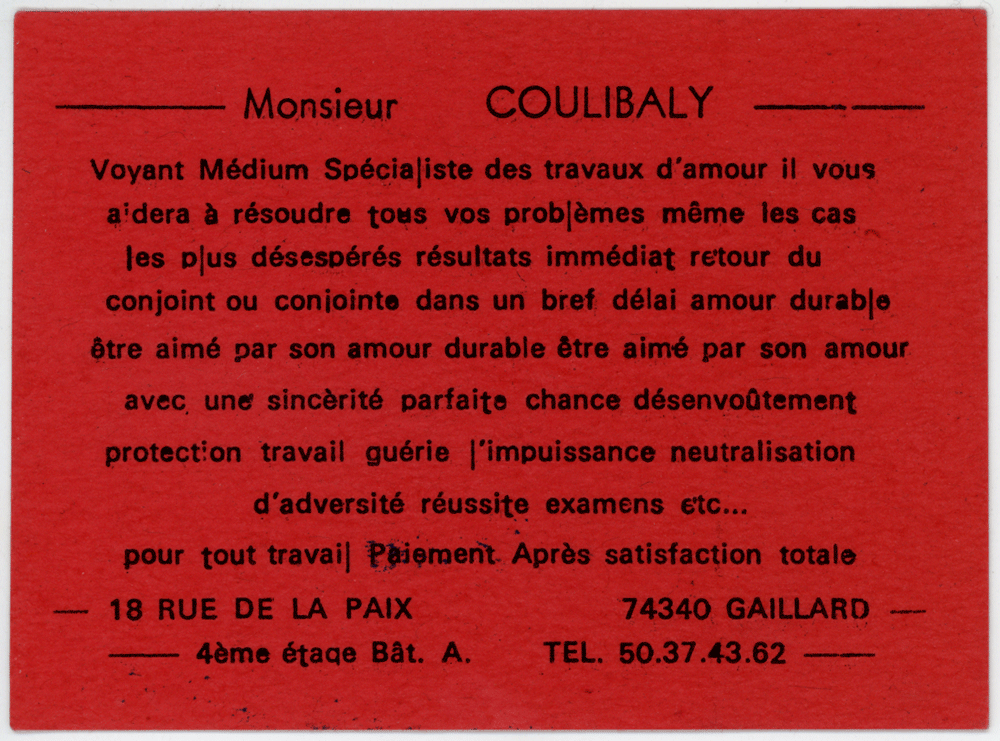 Cliquez pour voir la fiche détaillée de COULIBALY