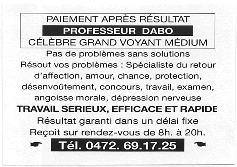 Cliquez pour voir la fiche dtaille de DABO