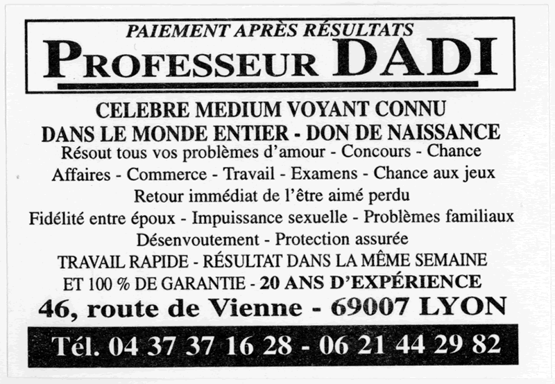 Professeur DADI, Lyon