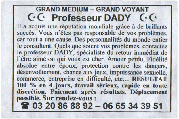 Cliquez pour voir la fiche dtaille de DADY