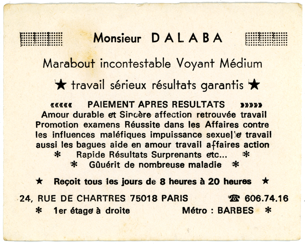 Monsieur DALABA, Paris