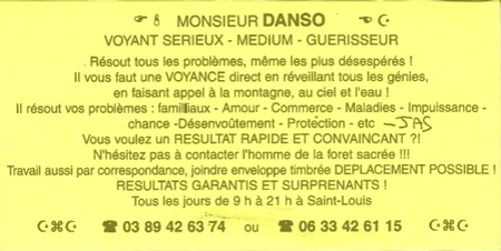 Monsieur DANSO, Haut-Rhin