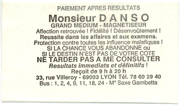 Monsieur DANSO, Lyon