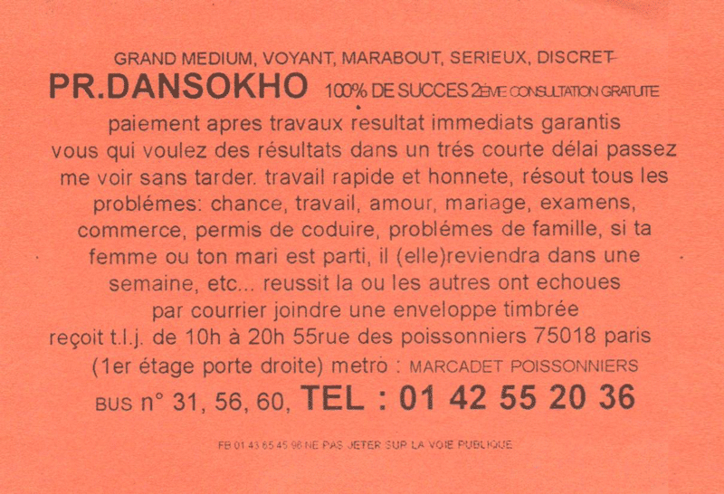 Professeur DANSOKHO, Paris