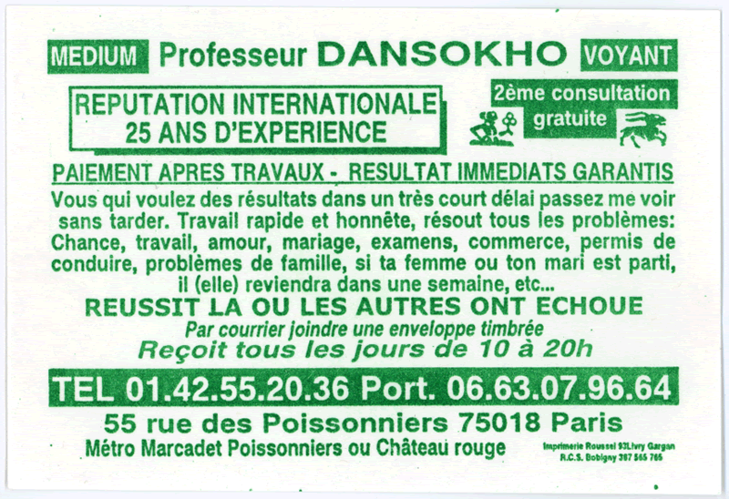 Cliquez pour voir la fiche dtaille de DANSOKHO