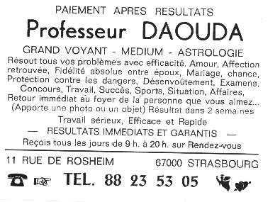 Professeur DAOUDA, Strasbourg
