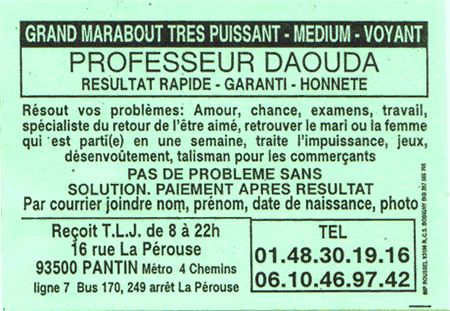 Professeur DAOUDA, Seine St Denis