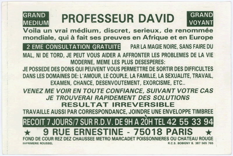 Cliquez pour voir la fiche dtaille de DAVID