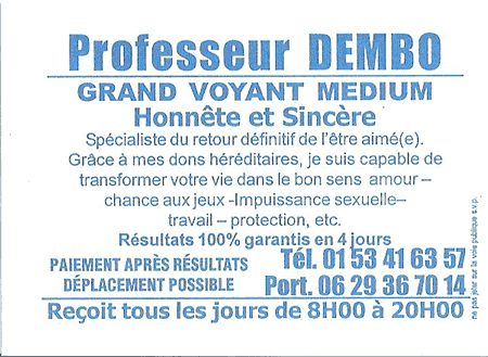 Professeur DEMBO, Hauts de Seine