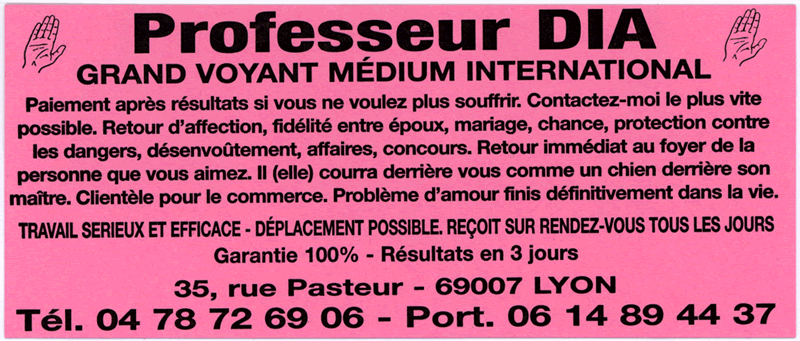 Professeur DIA, Lyon