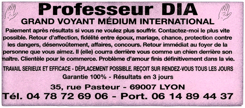 Professeur DIA, Lyon