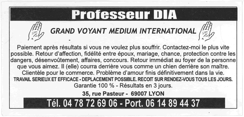 Professeur DIA, Lyon