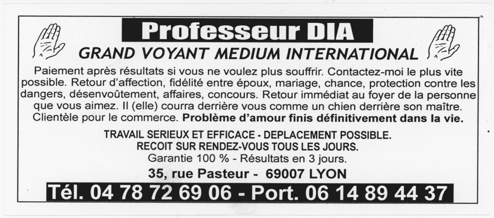 Professeur DIA, Lyon