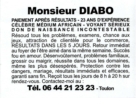 Cliquez pour voir la fiche dtaille de DIABO