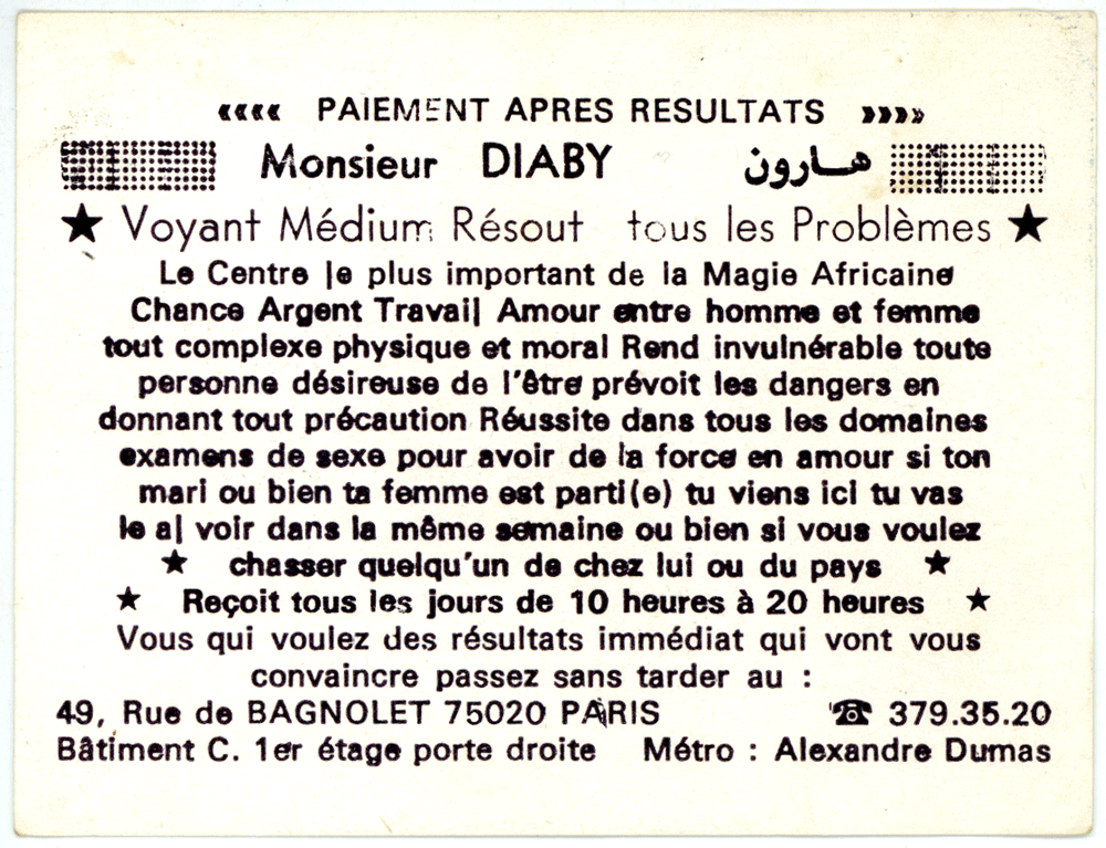 Monsieur DIABY, Paris