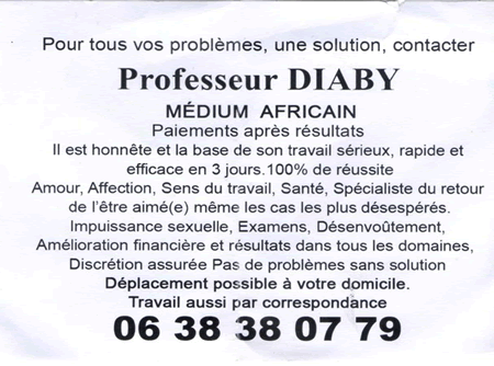 Cliquez pour voir la fiche dtaille de DIABY