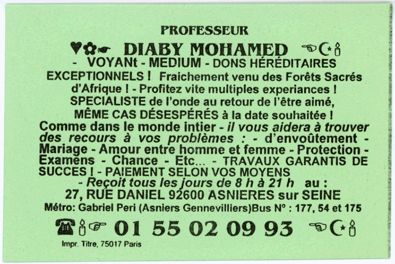 Professeur DIABY MOHAMED, Hauts de Seine
