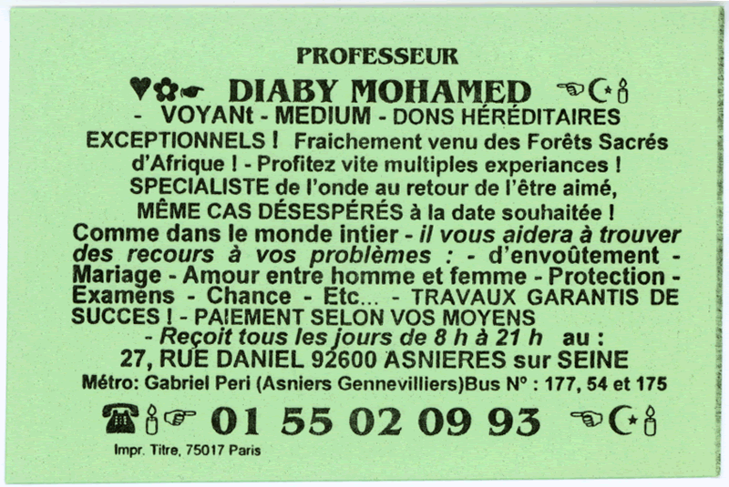 Cliquez pour voir la fiche dtaille de DIABY MOHAMED