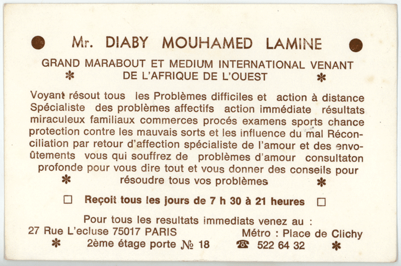 Monsieur DIABY MOUHAMED LAMINE, Paris