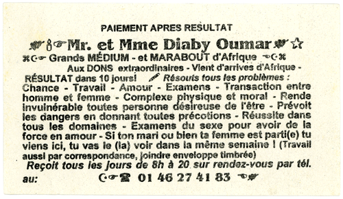 Monsieur et Madame Diaby Oumar, Paris