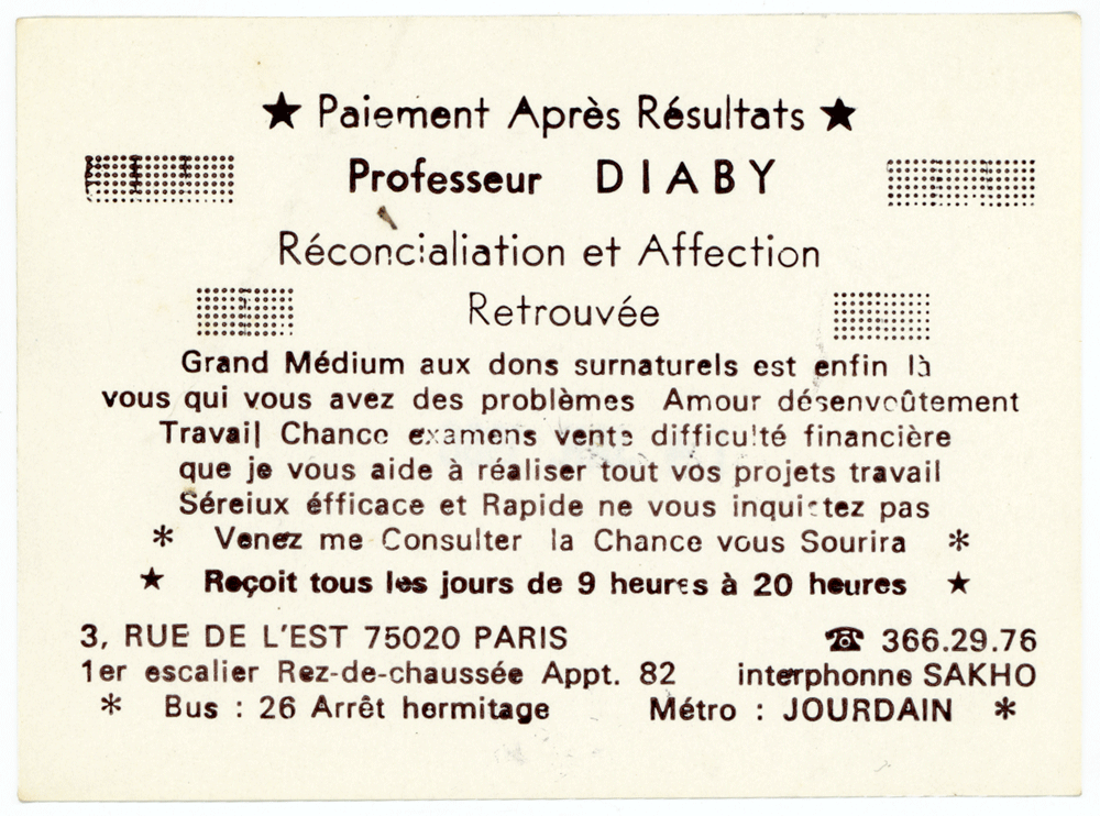 Professeur DIABY, Paris