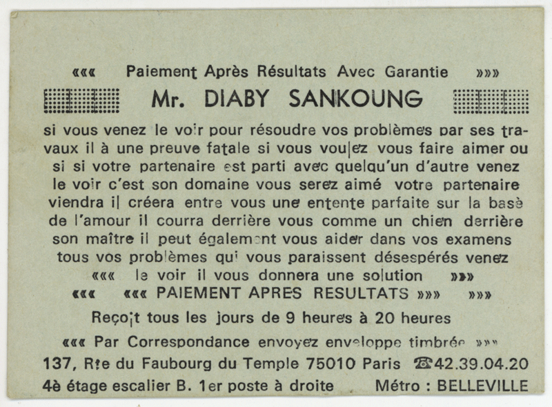 Monsieur DIABY SANKOUNG, Paris