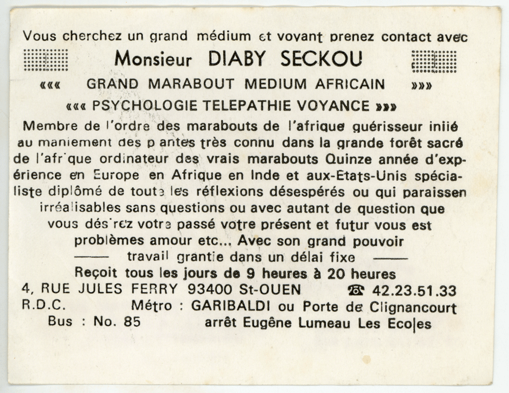 Monsieur DIABY SECKOU, Seine St Denis