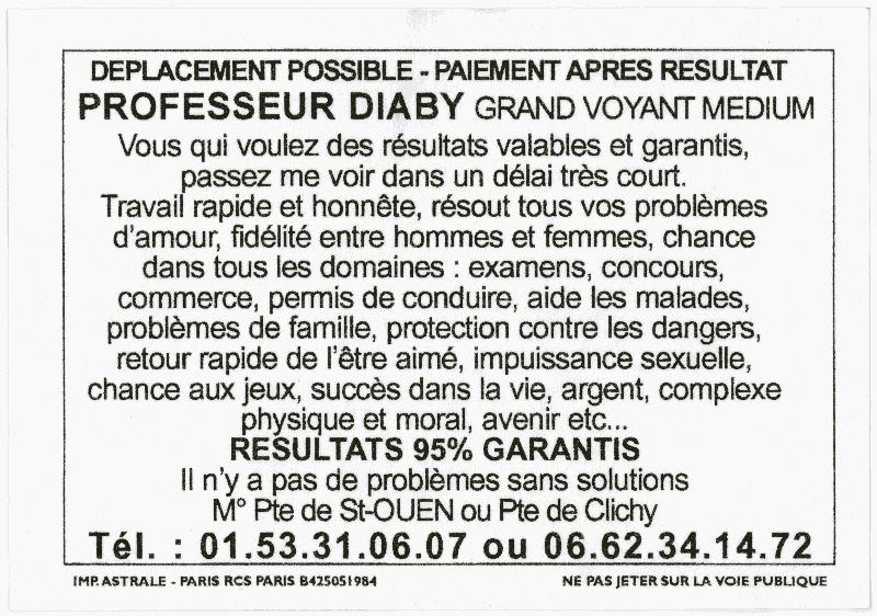 Cliquez pour voir la fiche dtaille de DIABY