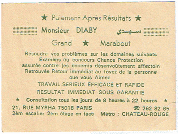 Monsieur DIABY, Paris