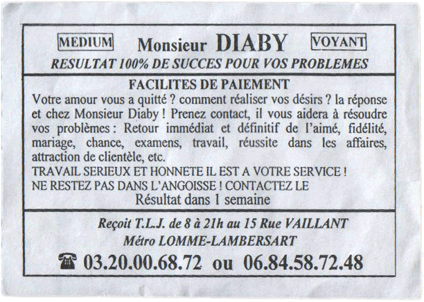 Cliquez pour voir la fiche dtaille de DIABY