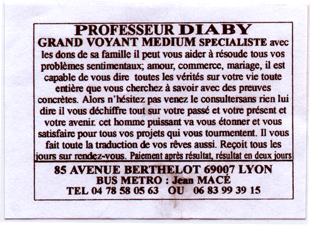 Cliquez pour voir la fiche dtaille de DIABY