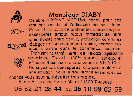 Cliquez pour voir la fiche dtaille de DIABY