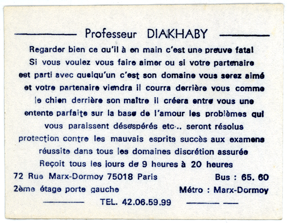 Professeur DIAKHABY, Paris