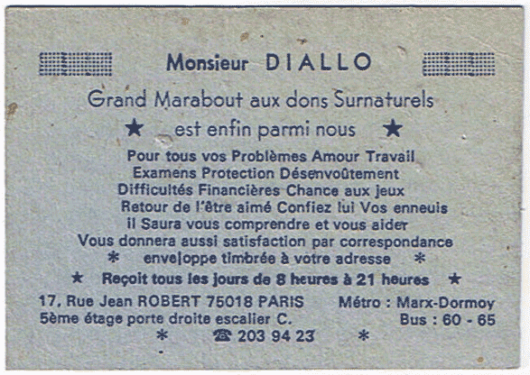 Cliquez pour voir la fiche dtaille de DIALLO