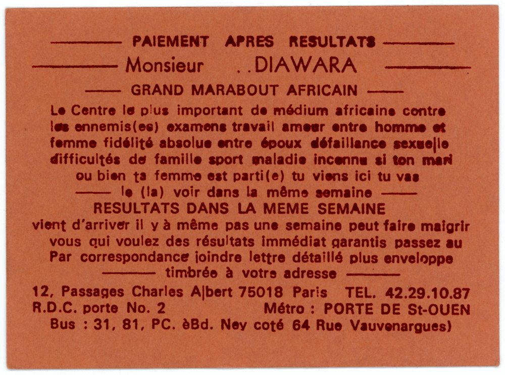 Monsieur DIAWARA, Paris