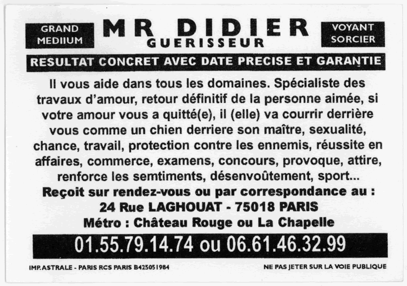 Cliquez pour voir la fiche dtaille de DIDIER