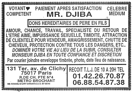 Cliquez pour voir la fiche dtaille de DJIBA