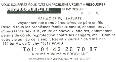 Cliquez pour voir la fiche dtaille de DJIBA