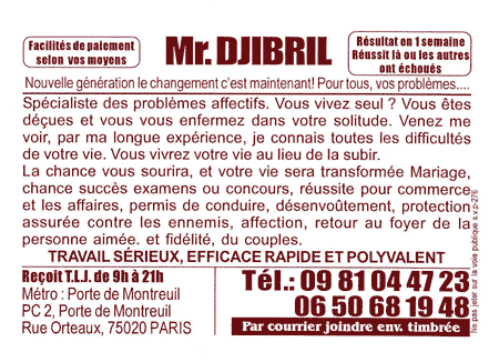 Monsieur DJIBRIL, Paris