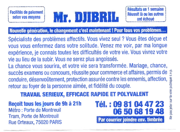 Monsieur DJIBRIL, Paris