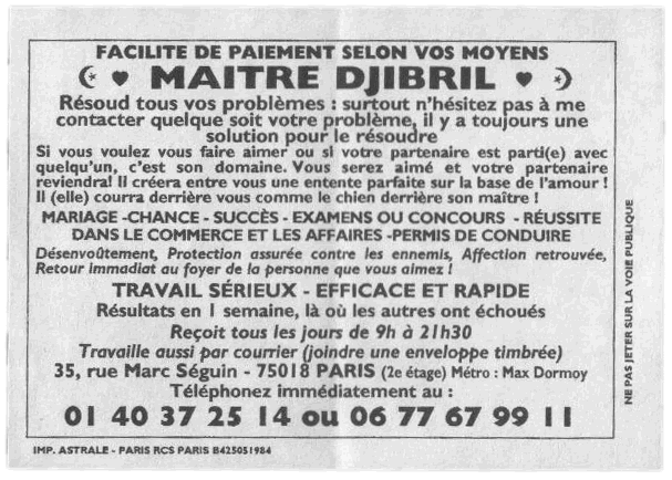 Matre DJIBRIL, Paris