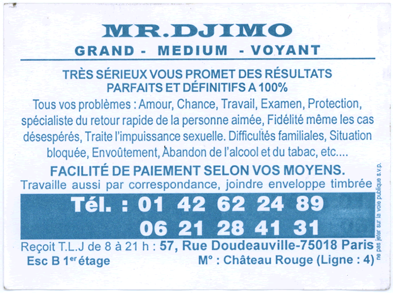 Monsieur DJIMO, Paris