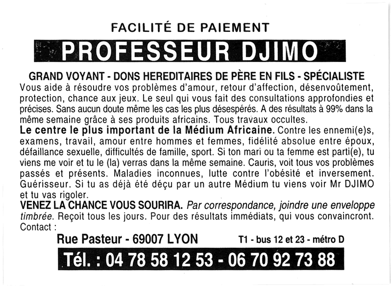 Professeur DJIMO, Lyon
