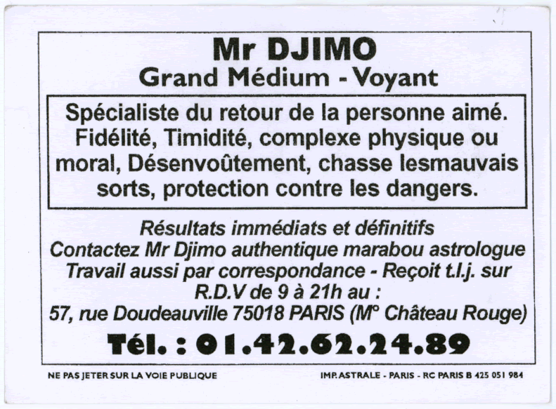 Monsieur DJIMO, Paris