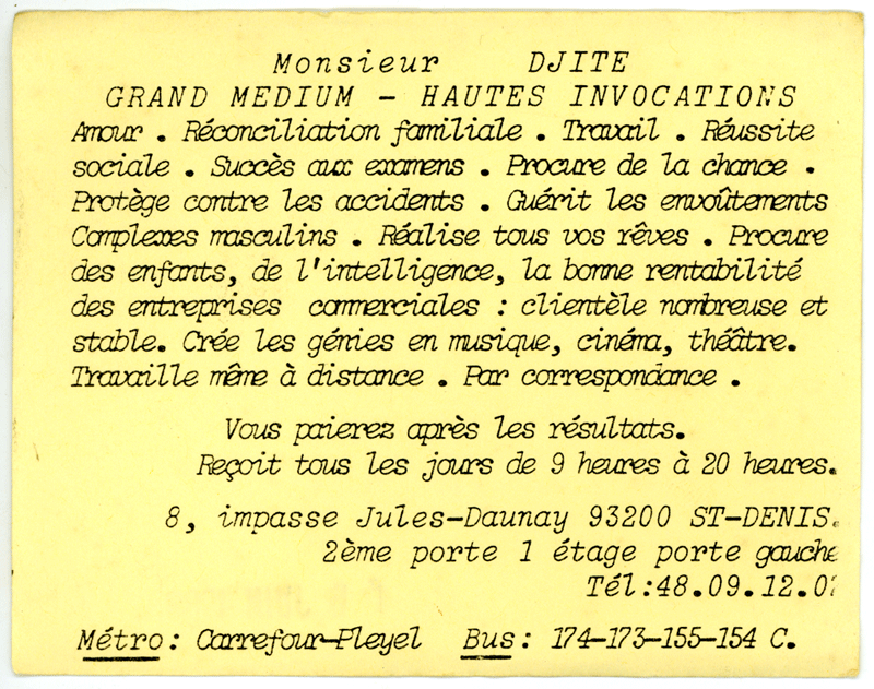 Monsieur DJITE, Seine St Denis