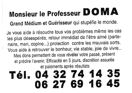 Cliquez pour voir la fiche dtaille de DOMA