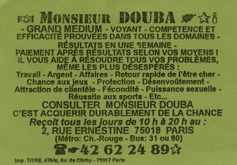Monsieur DOUBA, Paris