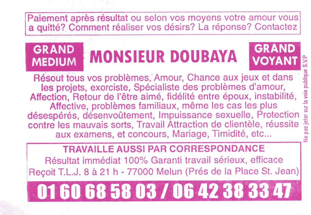 Cliquez pour voir la fiche dtaille de DOUBAYA