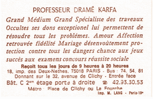 Cliquez pour voir la fiche dtaille de DRAM KARFA