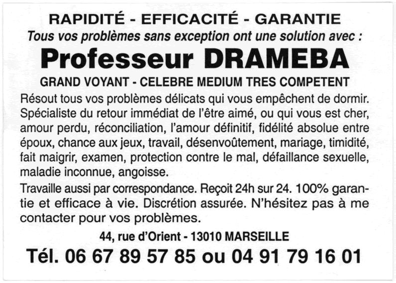 Cliquez pour voir la fiche dtaille de DRAMEBA